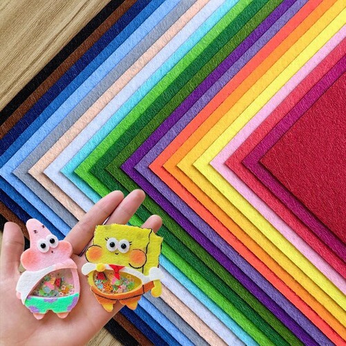 加厚不织布料diy手工材料包幼儿园创意制作书彩色进口大张缝纫