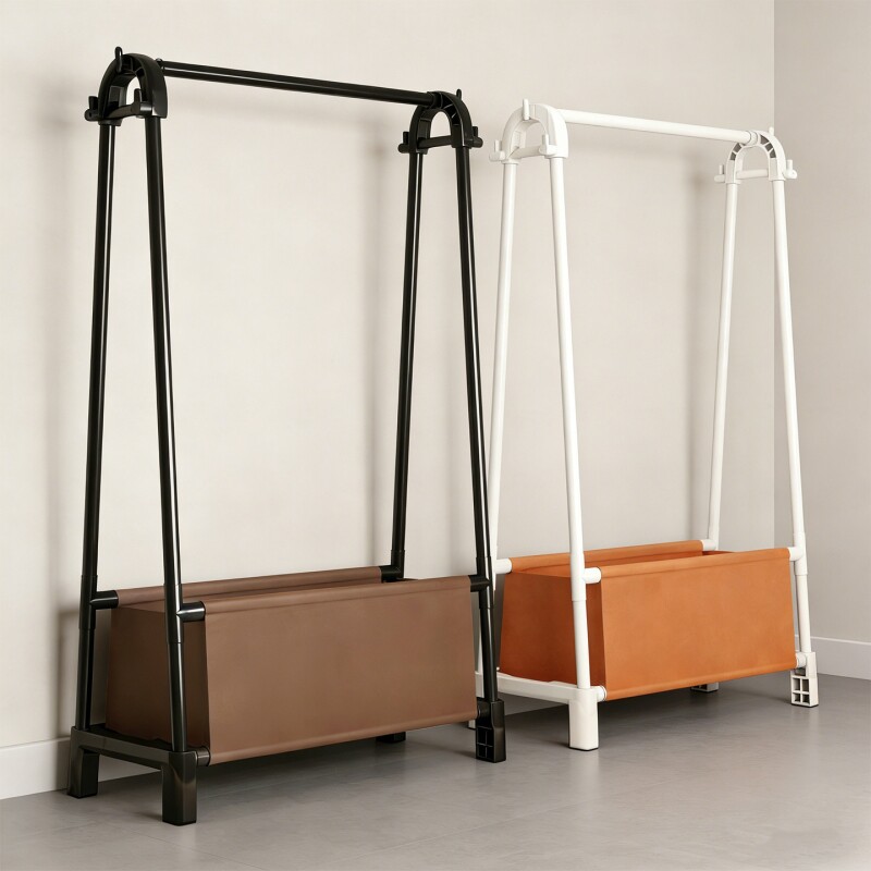 简易衣架卧室落地家用房间挂衣服的架子宿舍阳台晾衣架室内衣帽架