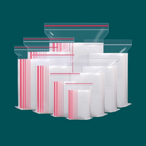 pe塑料封口袋自封袋透明包装袋小号加厚食品密封分装塑封袋自立