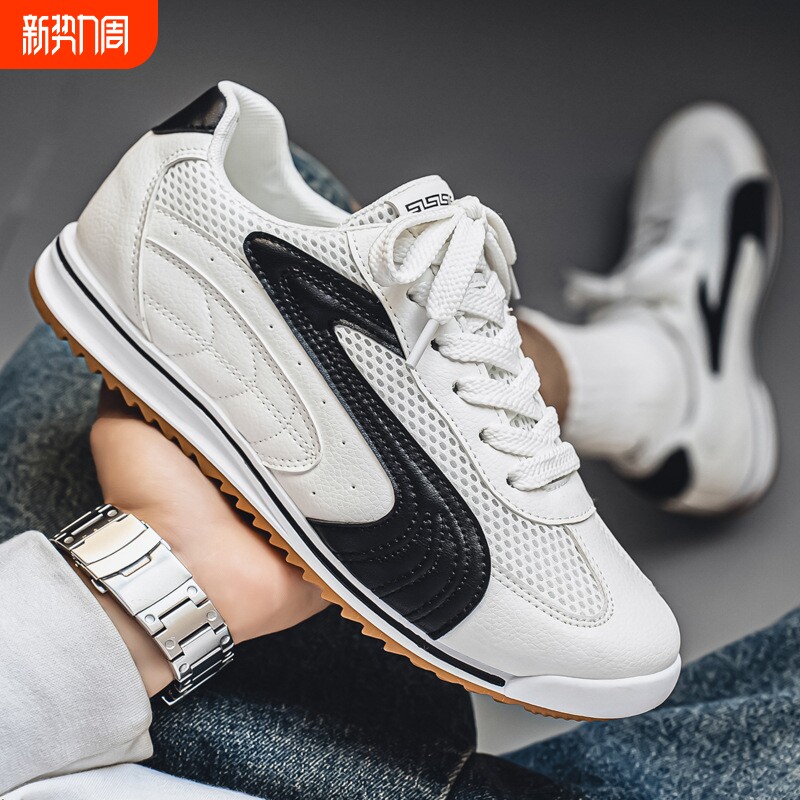 男士新款春夏季网面透气休闲运动鞋青少年潮流时尚低帮平底德训鞋