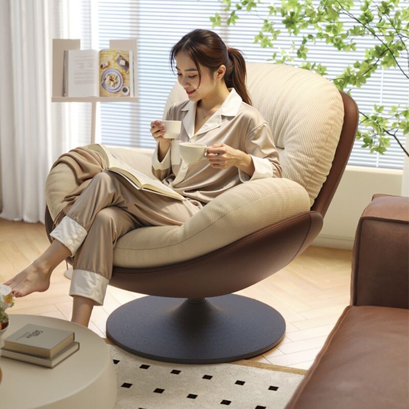 轻奢懒人旋转蛋壳椅家用客厅阳台简约单人沙发卧室休闲阅读沙发椅