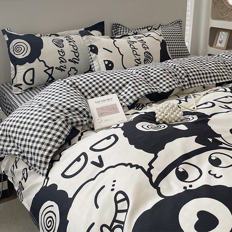 2023新款四件套卡通纯水洗棉