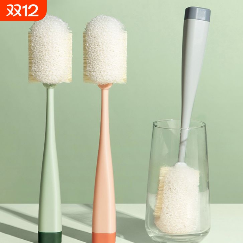 杯子清洗刷长柄奶瓶刷丝瓜瓤清洁神器洗杯子刷子保温杯水壶破壁机