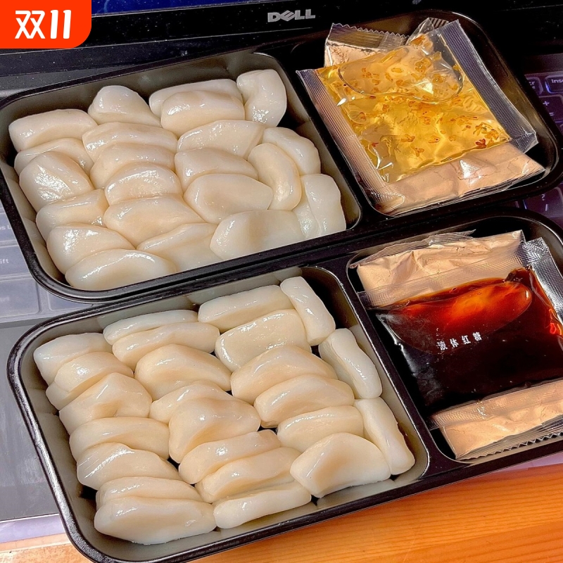 桂花沾粉麻糍糯叽叽零食红糖黄豆粉即食盒装糍粑糕点麻薯年糕手工