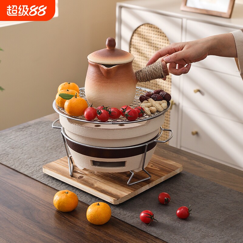 围炉煮茶全套茶器具棕色花瓣图片