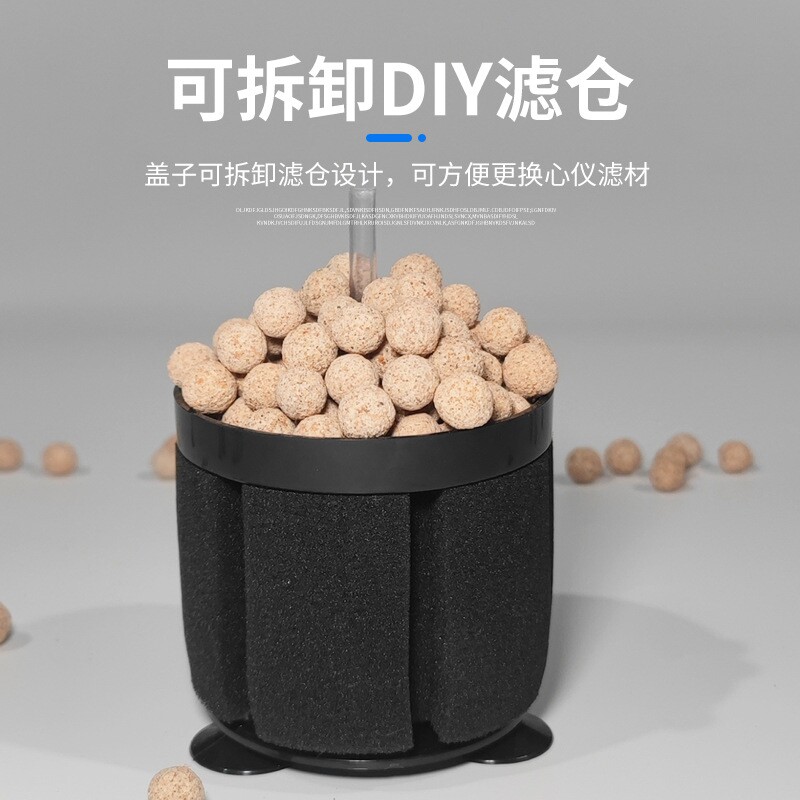 批发鱼缸水妖精内置过滤器三合一增氧吸便迷你反气举小型氧气泵