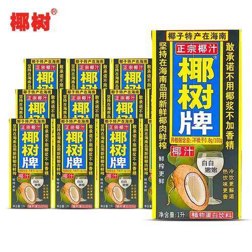 椰树牌椰汁1L*12盒整箱