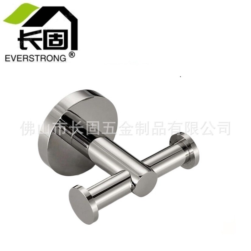 双头亮光挂衣钩卫浴挂件双衣钩304不锈钢衣帽钩毛巾浴巾ST-V0706A