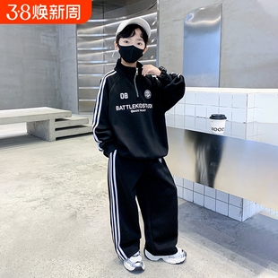 男童春装套装2025新款春季运动中大儿童春秋款男孩炸街帅气时髦潮