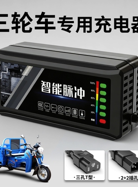 电动三轮车电瓶充电器48V12AH60V20安72伏35ah43铅酸石墨烯新国标