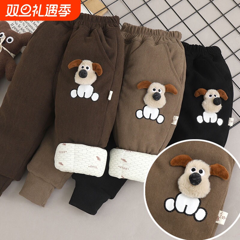 一条过冬儿童棉裤三次加厚温变石墨烯束脚裤零下10-20度夹棉冬天