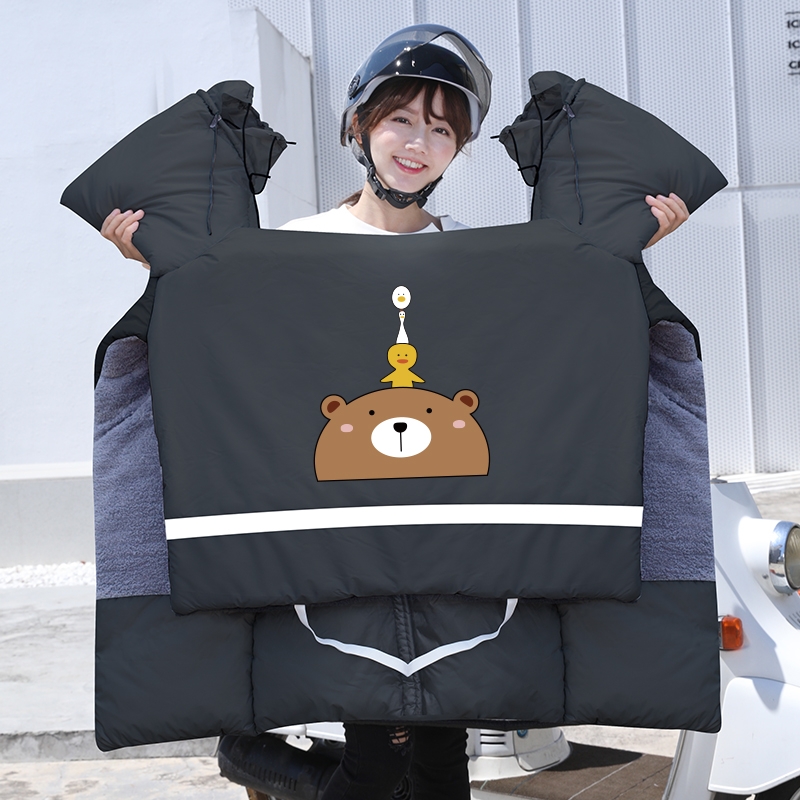 电动车挡风被开叉款宝宝儿童座椅可用亲子防风电瓶车冬季保暖神器