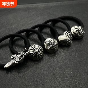 ODEK复古十字花头绳童军花桃心爱心发绳宝剑五角星发饰小众