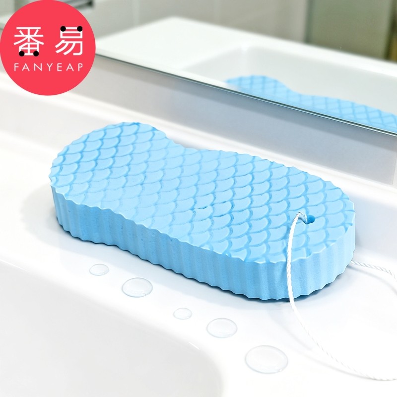 搓澡海绵A1vo001-鱼鳞花纹沐浴绵洗澡搓手后背搓灰搓泥海绵家用女,家庭/个人清洁工具,搓澡海绵,淘宝优惠券,粉丝福利购,淘宝优惠卷