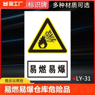 易燃易爆警示牌标识牌消防标识标牌安全标语禁止吸烟提示牌警示标识贴严禁烟火停车碰头请勿当心小心注意有人