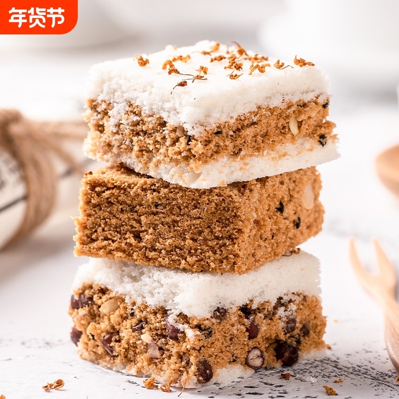 温州特产手工传统糕点桂花糕糯米糕网红零食夹心糕小米糕食品早餐