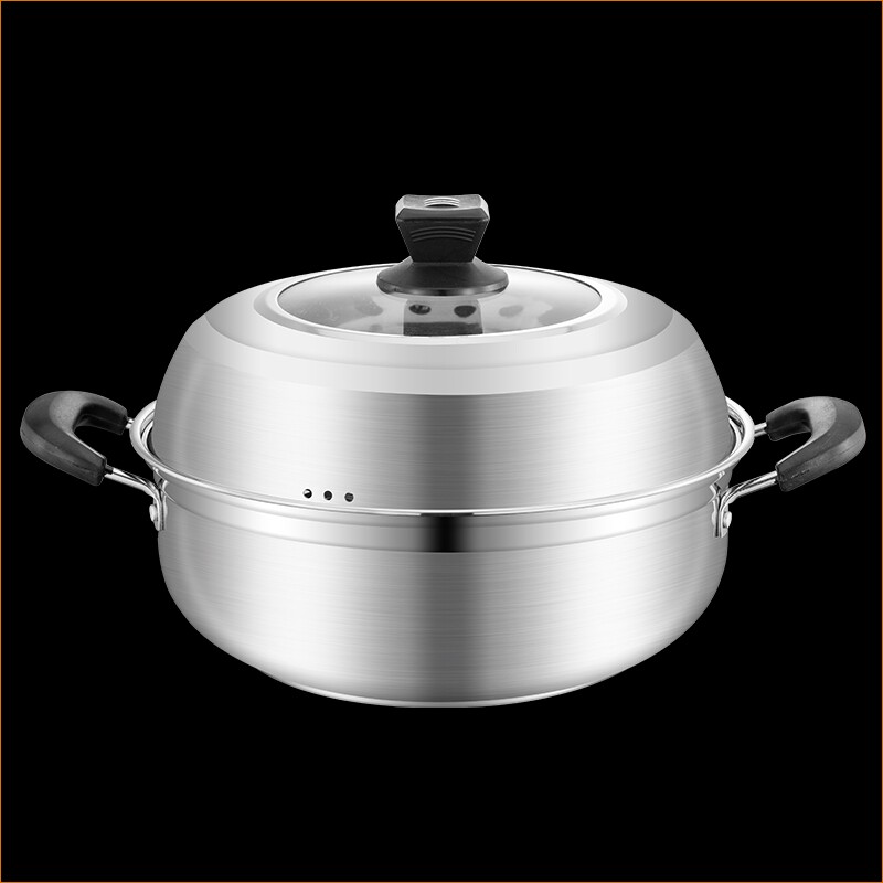 苏泊尔304不锈钢加厚蒸锅汤锅蒸汤锅火锅锅蒸笼馒头家用电磁炉煤