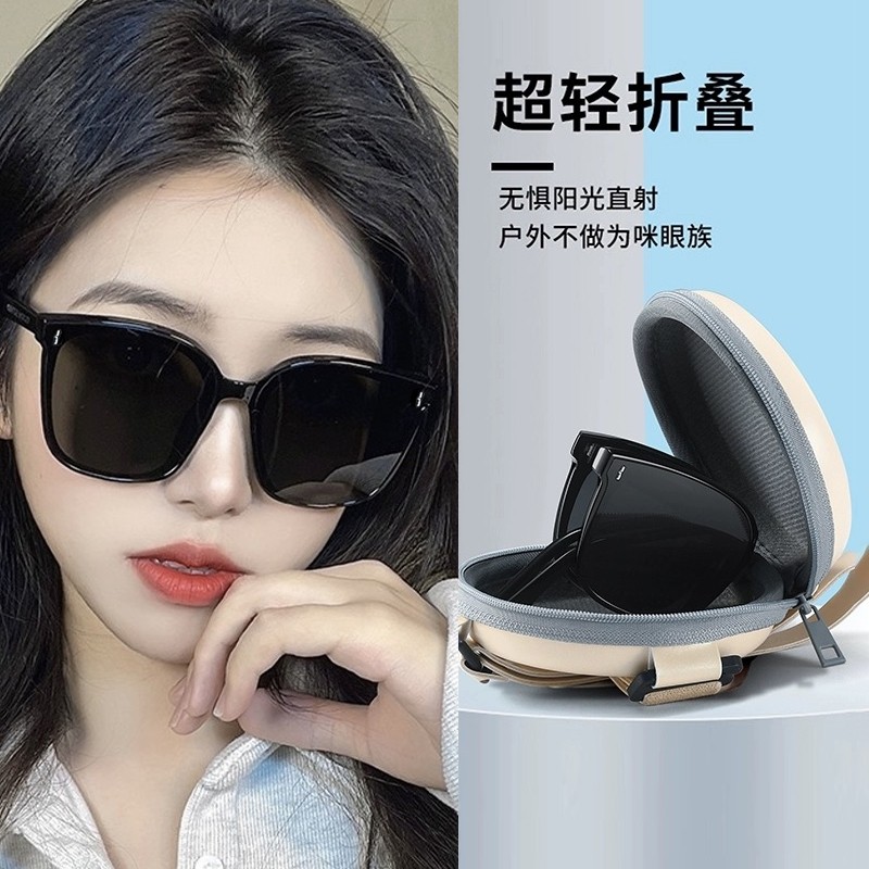 折叠墨镜太阳眼镜女2025新款GM高级感夏季超轻防晒防紫外线男偏光
