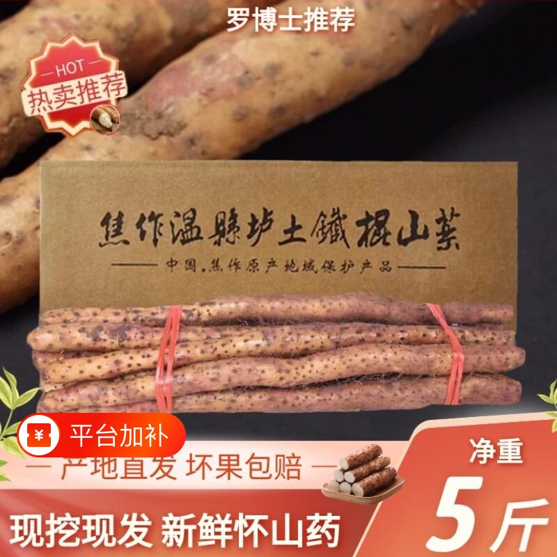 铁棍山药新鲜正宗河南焦作温县垆土5斤蔬菜铁杆铁棒怀山淮山药