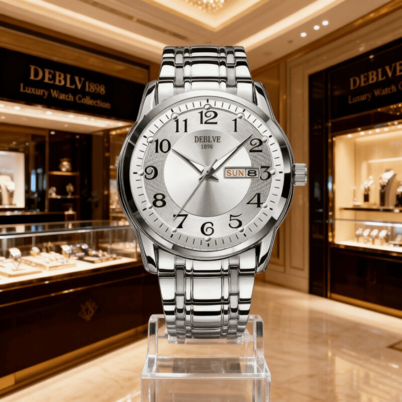 正品瑞士全自动非机械表手表男士学生韩版时尚潮双日历防水表夜光