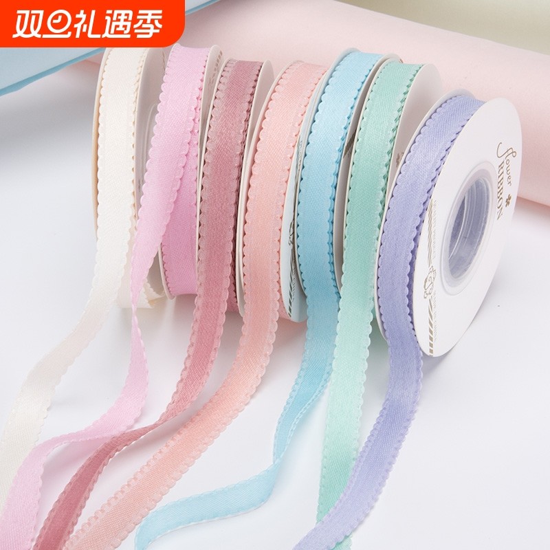新款纯色耳边丝带 鲜花包装丝带蝴蝶结diy手工高级丝带花边绸带