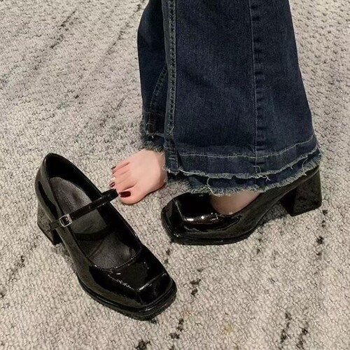 意尔康心选法式复古玛丽珍鞋女2026年新款秋季单鞋小皮鞋气质方头