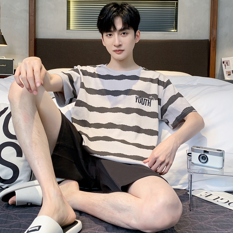 【官方推荐】睡衣男纯棉短袖短裤