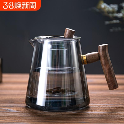 玻璃茶壶泡茶器家用花茶套装功夫专用耐高温茶具茶水分离单壶防爆