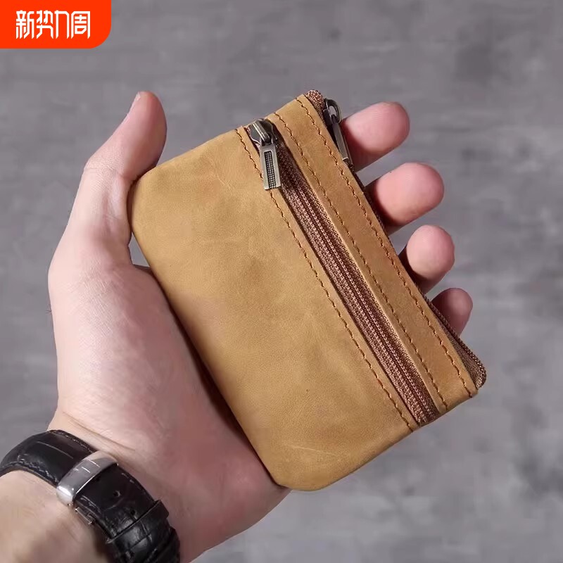 迷你多功能零钱包卡包手工复古男女新款原创超薄钥匙包硬币横款