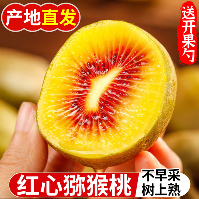 四川红心猕猴桃新鲜奇异果当季现摘蒲江弥猴桃中秋礼盒整箱包邮30