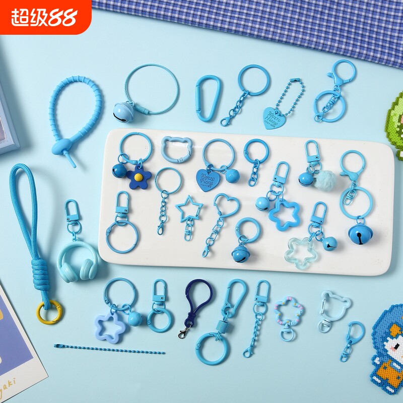 手工龙虾扣包包挂件钥匙扣配件彩色可调节DIY钥匙圈创意烤漆