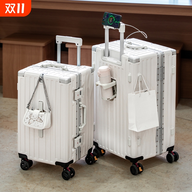不莱玫巧克力超大容量行李箱结实耐用加厚铝框款密码拉杆箱男旅行