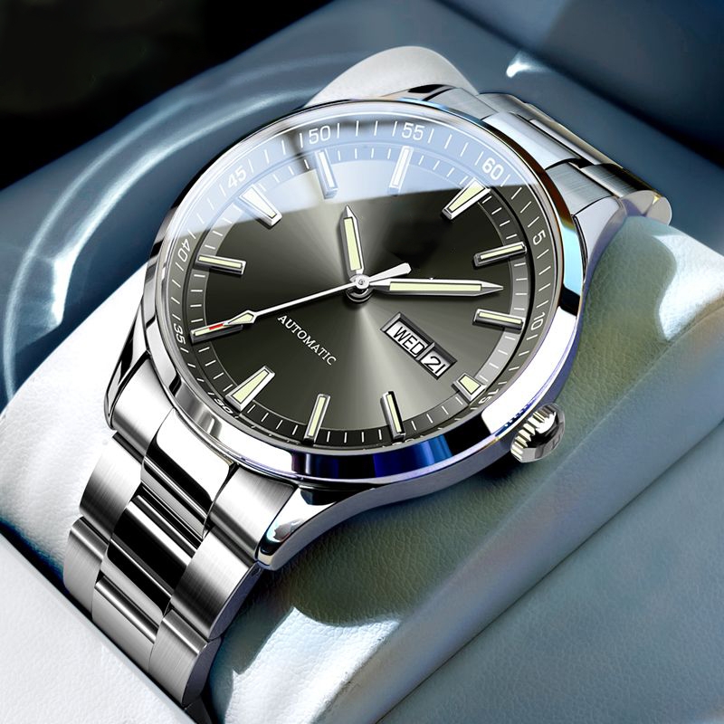 腕表高级感男士男款手表全自动非机械表正品名牌钢带商务防水石英