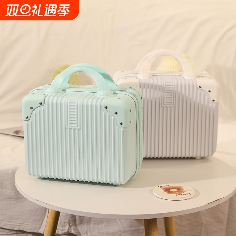 ETLB复古手提行李箱密码旅行登机箱小型便携洗漱收纳化妆包14寸