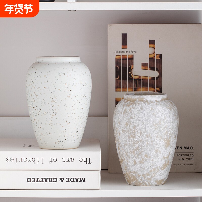 陶瓷花瓶摆件客厅插花装饰水培陶罐轻奢高级感玄关电视柜复古卧室