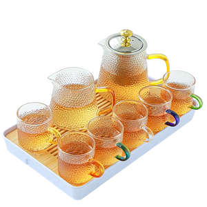 耐热玻璃茶具套装家用客厅功夫茶杯茶壶红茶泡茶器茶盘三才现代