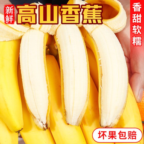 云南高山甜香蕉新鲜现摘当季水果