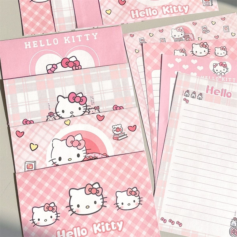 ins高颜值KT凯蒂猫信封信纸套装可爱DIY手写卡纸书信礼物信笺祝福