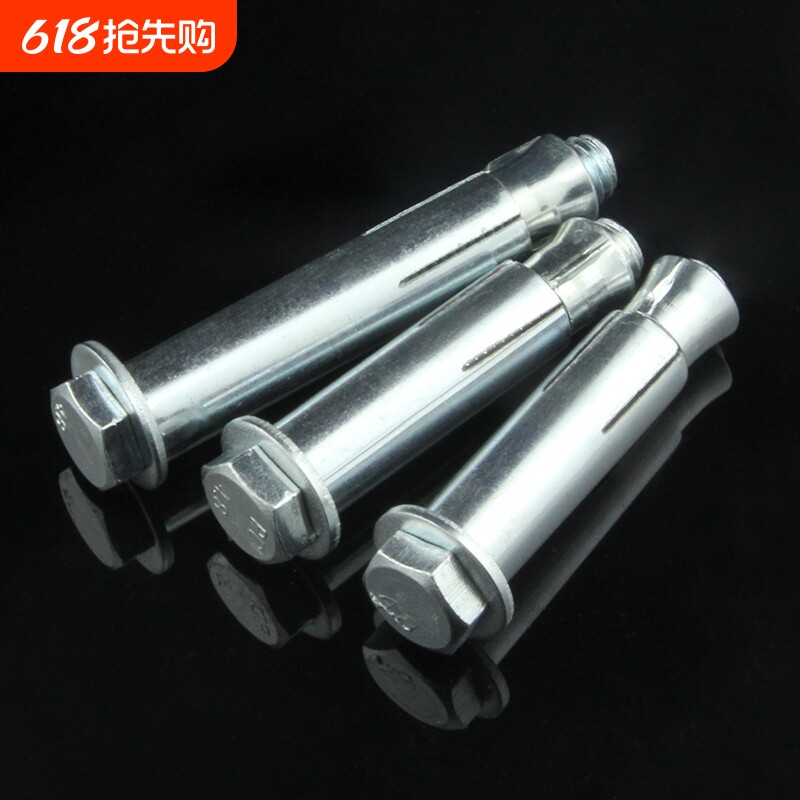 国标镀锌外六角内膨胀螺丝大全加长拉爆膨胀管M6M8M10M12螺栓