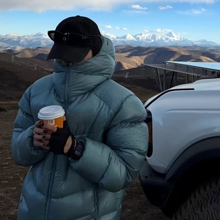 白鸭绒三防面料可拆卸连帽羽绒服鸭绒外套保暖户外男女款鹅绒防风