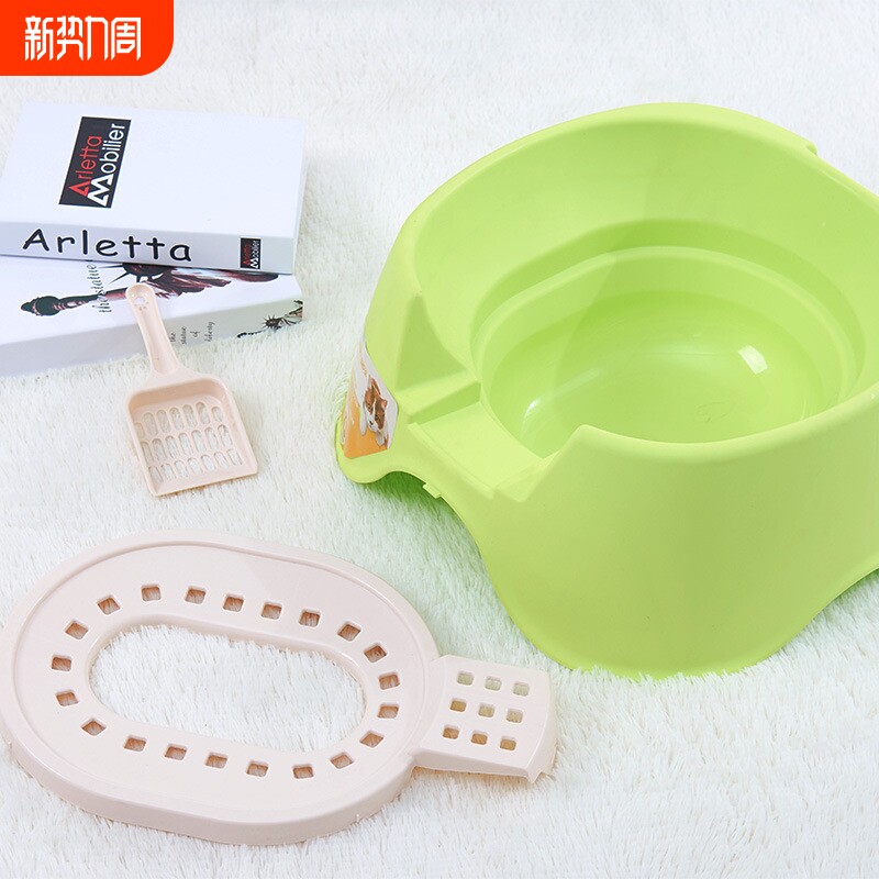 全店包邮猫咪蹲厕超大猫砂盆半封闭开放式猫厕所防飞溅送猫砂铲