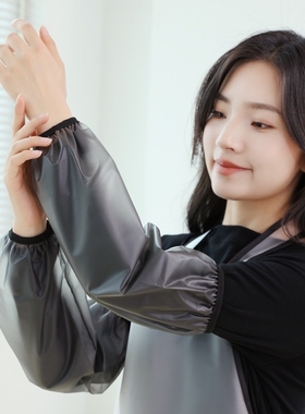 防水袖套厨房专用防油套袖女袖头防脏成人护袖男新款黑色袖口白色