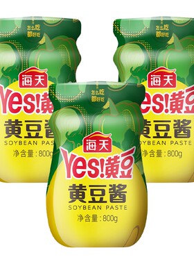 海天黄豆酱800克*3瓶
