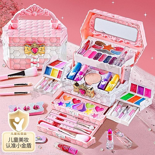 儿童化妆品玩具套装女孩生日礼物爆款公主彩妆盒指甲油6一8岁美甲
