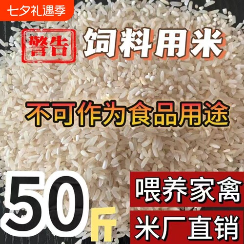 色选米50斤自产饲料用米喂动物鸡鸭鹅狗猪牛羊钓鱼打窝大米