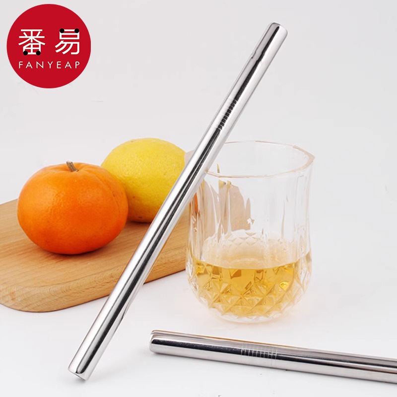 吸管/不锈钢AC1sn0-珍珠奶茶冷饮非一次性重复使用弯头粗金属饮