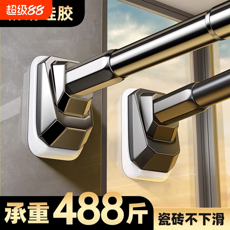 伸缩晾衣杆窗帘杆伸缩杆免打孔晾衣杆伸缩晾衣杆晾衣衣柜伸缩杆