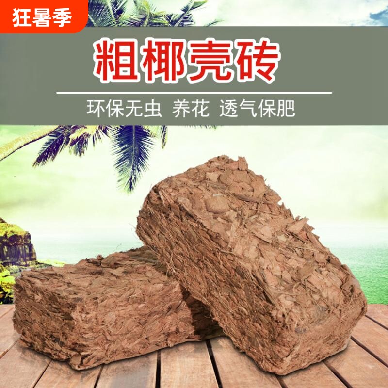 进口椰砖君子兰营养土兰花粗颗粒椰壳砖椰土垫材种花种菜基质园艺 - 实物图