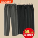 中老年人秋冬加绒保暖棉裤宽松妈妈裤春秋大码直筒裤奶奶休闲裤女