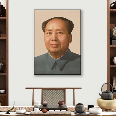 玄关画像主席挂画伟人挂像中堂墙画客厅装饰画毛泽东人物领袖壁画